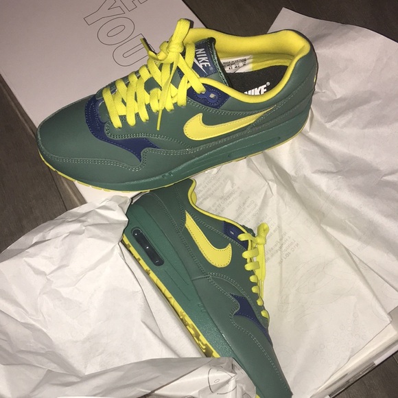 NEW NIKE AIR MAX 1 (BY YOU)  THE BRAZIL 🇧🇷 - MENS SIZE 7.5 (ONE OF A KIN… - Picture 5 of 10